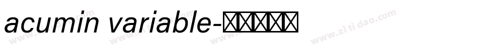 acumin variable字体转换
